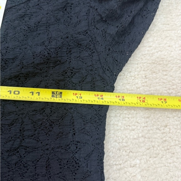 NWT Free People M Tea Time Round Neck Long Puff Sleeve Back Detail Top - Picture 8 of 9